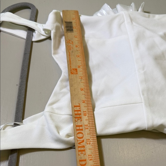 Lulus Romantic Glow White Backless Pearl Bow Maxi Dress XS - Picture 7 of 11